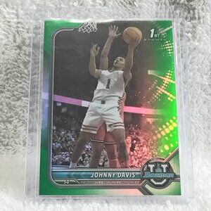 3/$25 Mint 2022 Bowman 1st University Johnny Davis Green L.P. Card 93!!